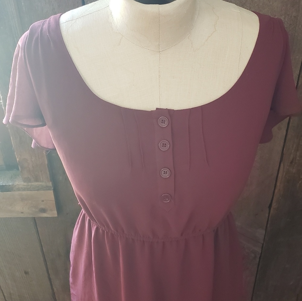 Maroon maxi dress